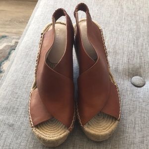Cognac colored Kenneth Cole espadrille wedges!